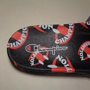 Champion Size 12 M IPO SMILE Black Scarlet Slide Sandals New Men\'s Shoes Champion Ipo Slides main image 4